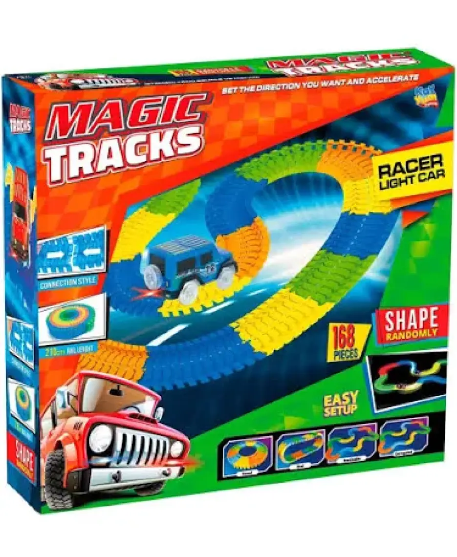 168 Parça Magic Tracks Yarış Pisti Ve 1 Adet Pilli Araba-23082235
