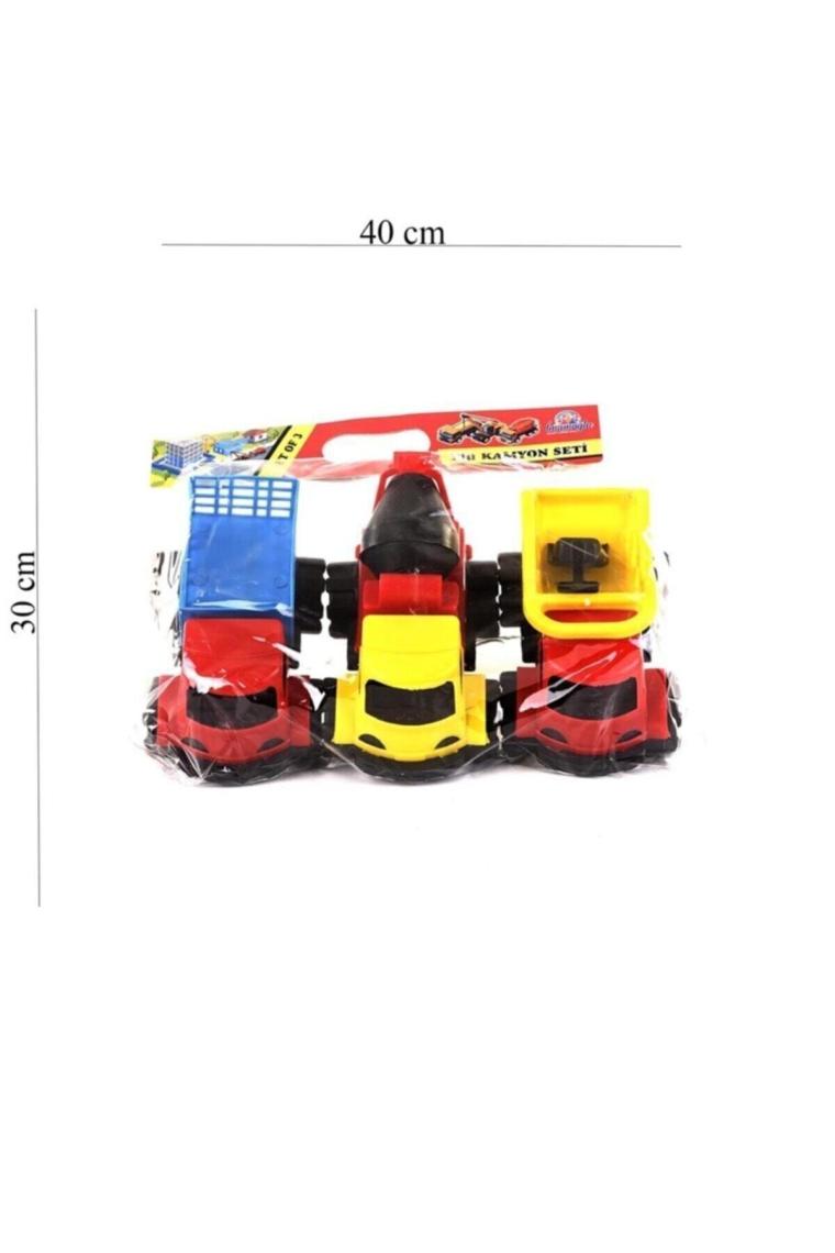 Oyuncak 031 Poşetli 3 Lü Kamyon Set
