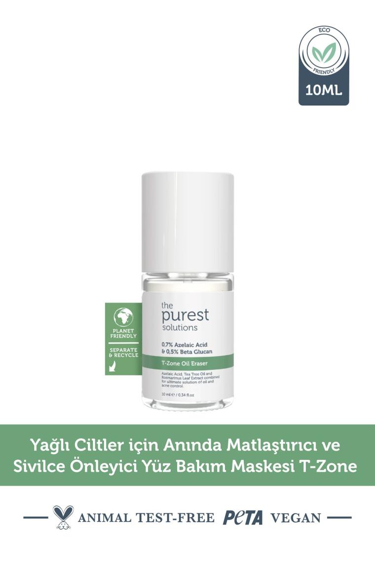 Yağlı Ciltler Için Anında Matlaştırıcı Ve Sivilce Önleyici Yüz Bakım Maskesi T-zone 10 Ml