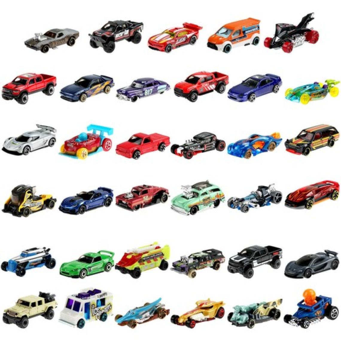 Hot Wheels 36'lı Araba Koleksiyonu, 1:64 Ölçekli Araçlardan Oluşan Çoklu Paket, Koleksiyonerler, 3 Yaş ve Üzeri İçin Gwn98