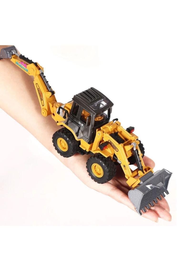 Oyuncak Metal Buldozer Ekskavatör Kepçe iş Makinası 32 Cm