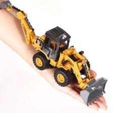 Oyuncak Metal Buldozer Ekskavatör Kepçe iş Makinası 32 Cm