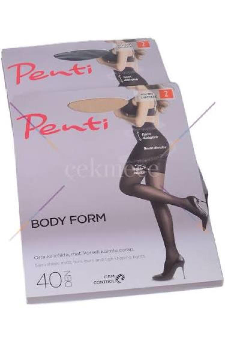 Siyah Body Form Korse Etkili Külotlu Çorap-Pentilicious