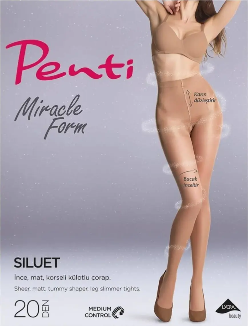 Penti Kadın Body Form 40 Denye Mat Korseli Çorap