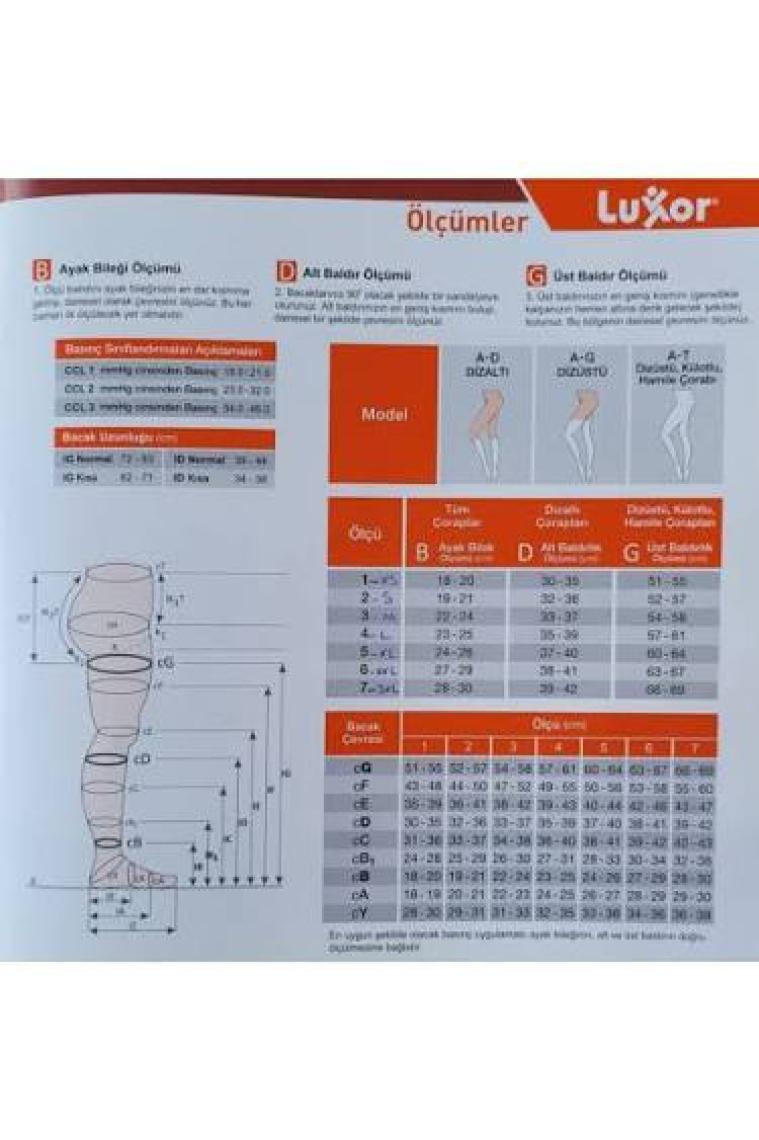 Luxor Dizüstü Burnu Açık Orta Basınç Varıs Çorabı