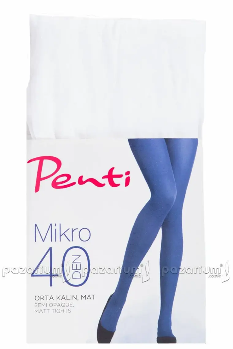 Penti Beyaz Mikro 40 Külotlu Çorap-licious
