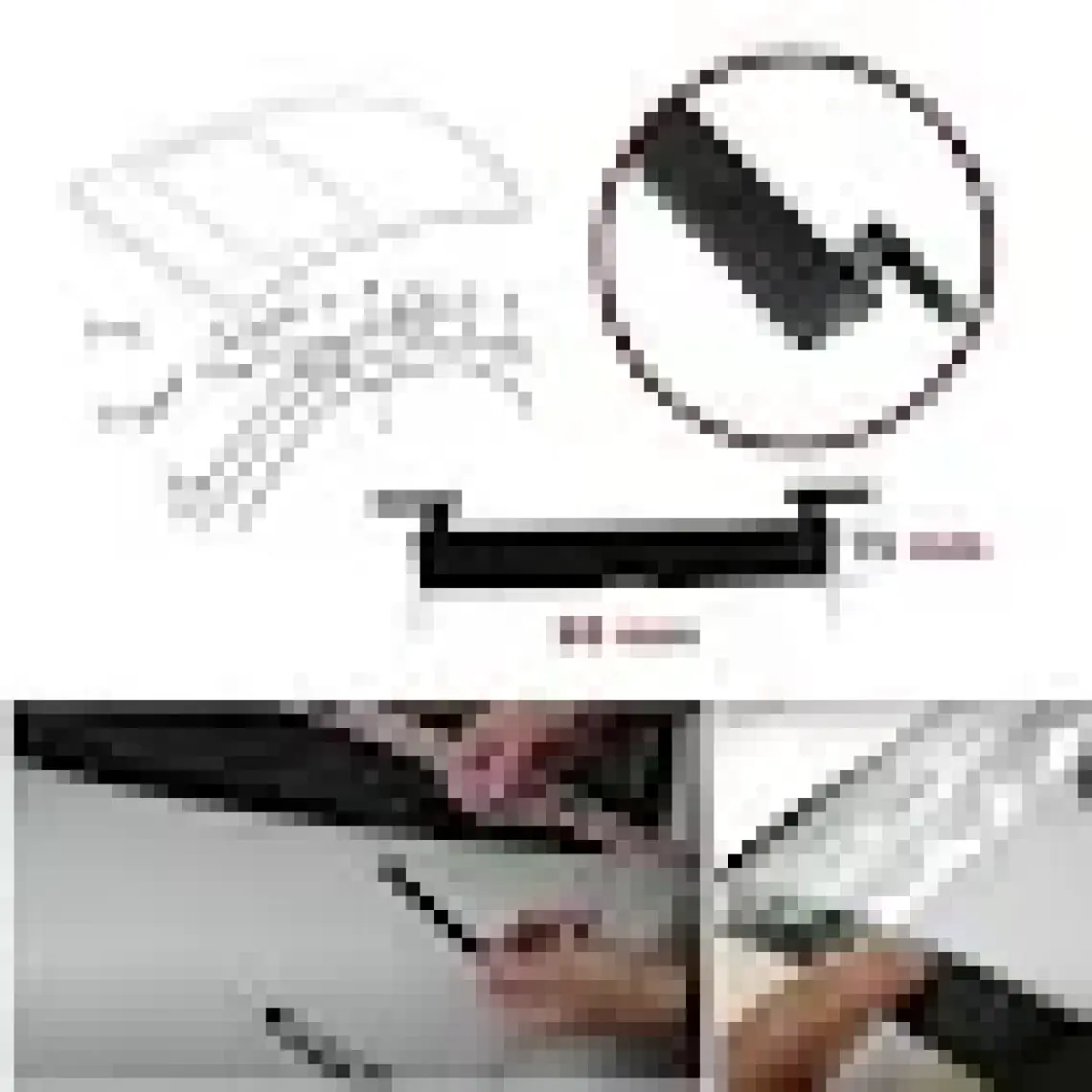 Bross Otomotiv BSR563 Mercedes C Class W204 İçin Tavan Oluk Çıta Port Kapak 2046983530 95 mm*15 mm