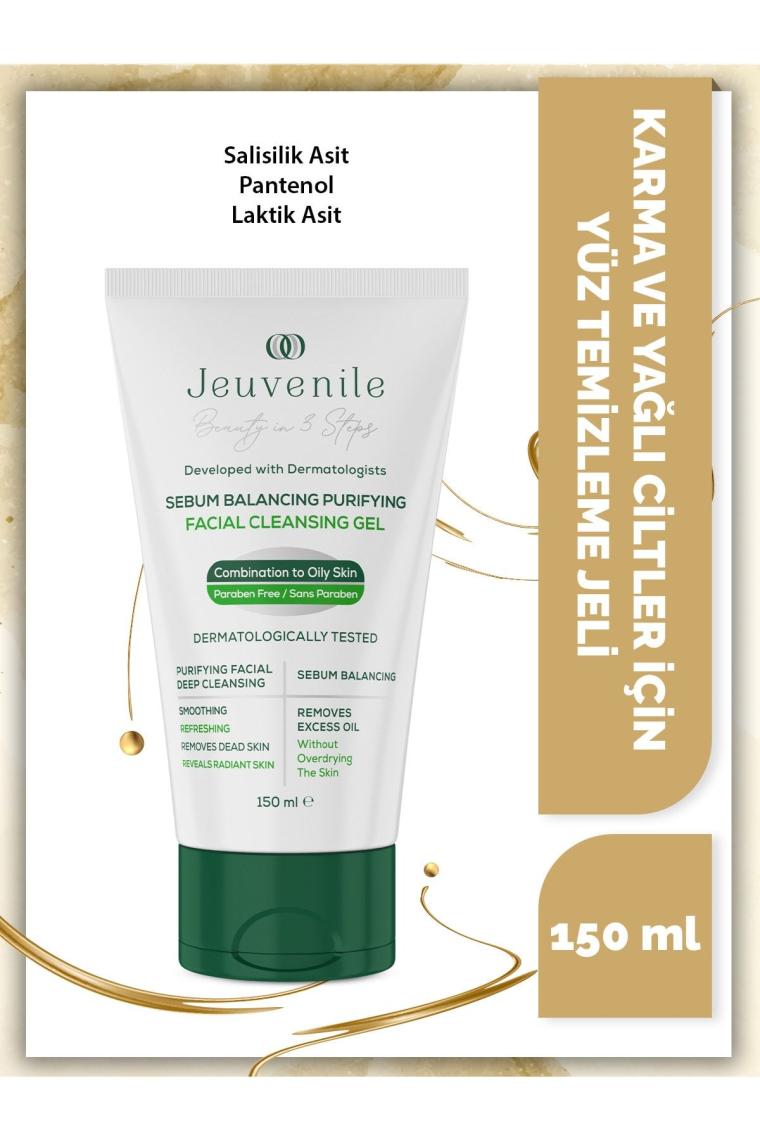 Sebum Dengeleyici Yüz Temizleme Jeli - Akne Karşıtı (Salicylic Acid, Panthenol, Lactic Acid)