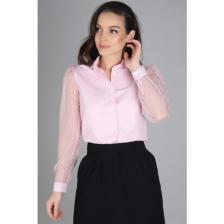 Swetness Sweetness Kadın Pudra Pembe Tül Kollu Uzun Kol  Gömlek