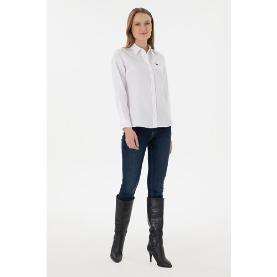 U.S. Polo Assn. Kadın Beyaz Gömlek Basic 50297002-VR013