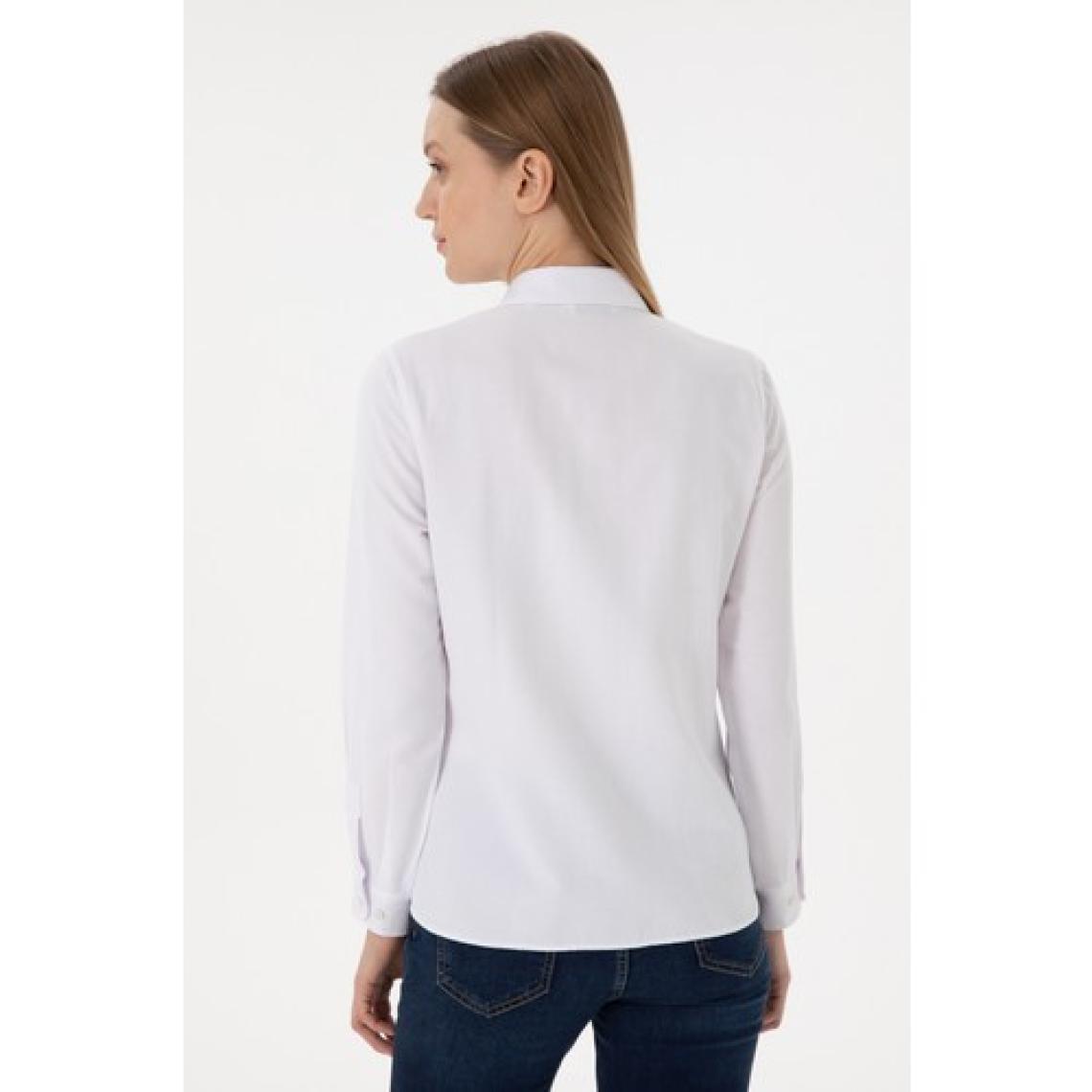 U.S. Polo Assn. Kadın Beyaz Gömlek Basic 50297002-VR013