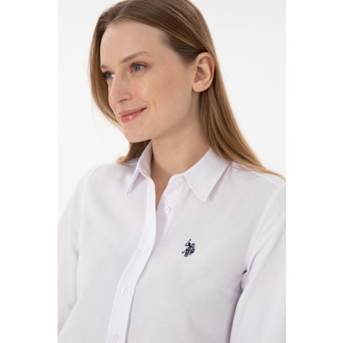 U.S. Polo Assn. Kadın Beyaz Gömlek Basic 50297002-VR013