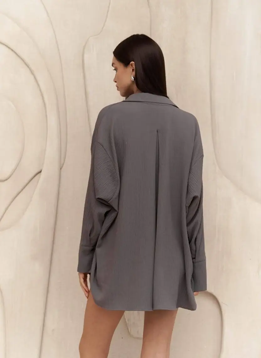 Mai Durres Füme Oversize Gömlek