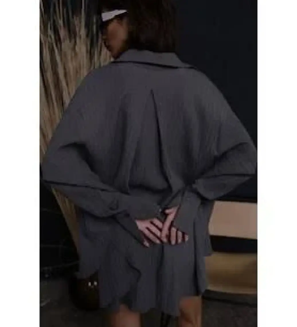 Mai Durres Füme Oversize Gömlek