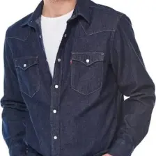 Classic Western Standard Red Cast Rinse Mavi Erkek Gömlek