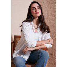 Lela Regular Fit Uzun Kollu Dokulu Gömlek Kadın Gömlek 6772799