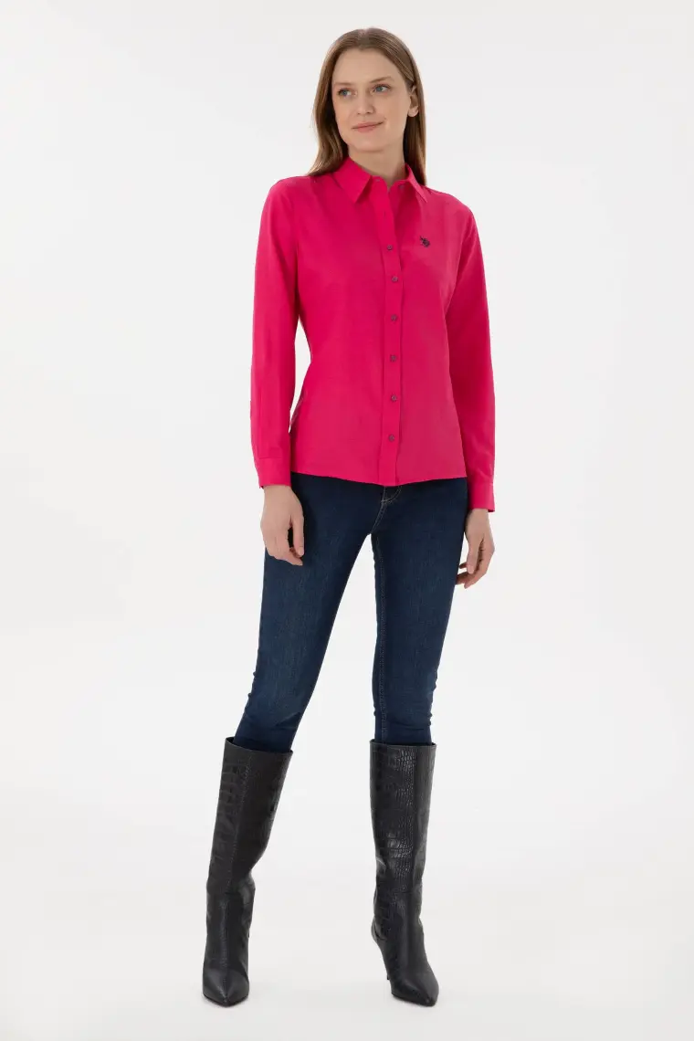 U.S. Polo Assn. Kadın Fuşya Gömlek Basic 50297002-VR023