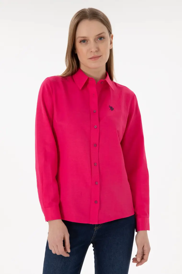 U.S. Polo Assn. Kadın Fuşya Gömlek Basic 50297002-VR023