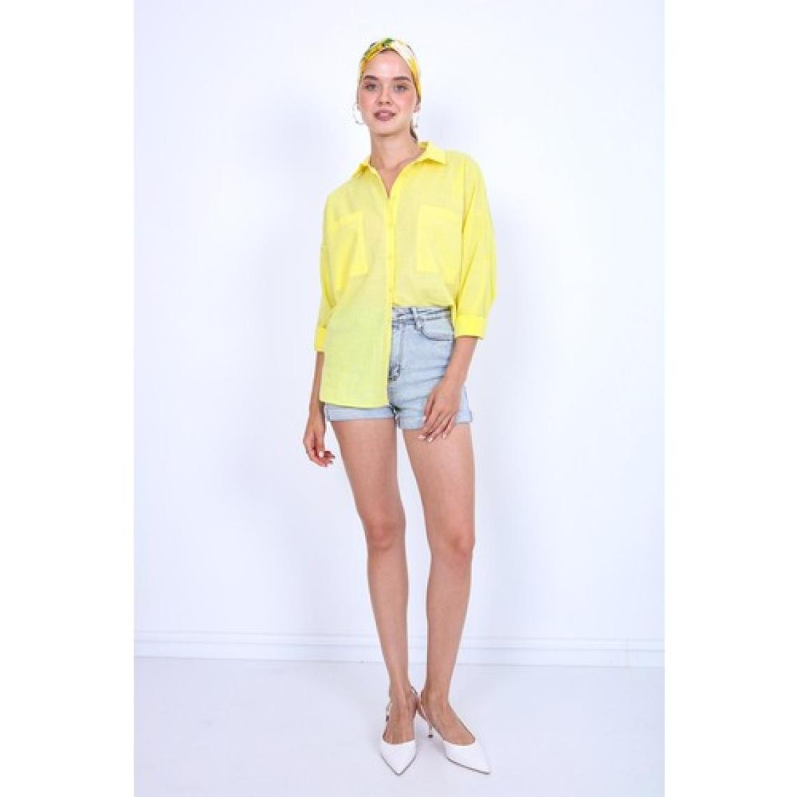 Vitrin Basic Oversize Önden Cepli Gömlek