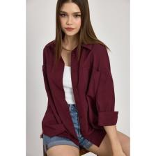 Rays TCR-6256A Önü Düğmeli Gömlek Bordo
