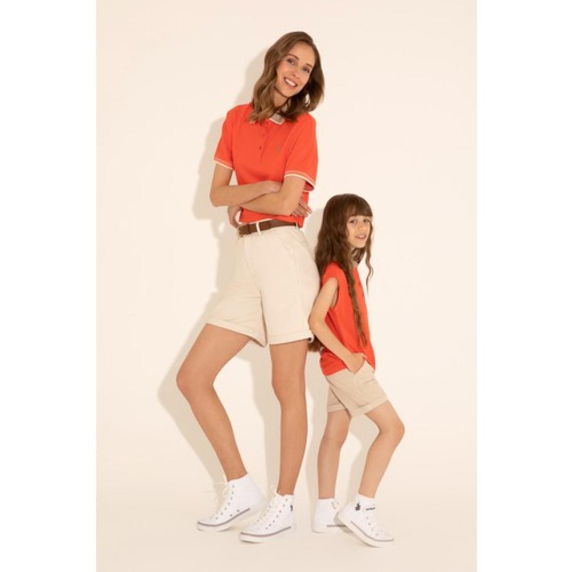U.S. Polo Assn. Kız Çocuk Nar Çiçeği Tişört 50288435-VR239