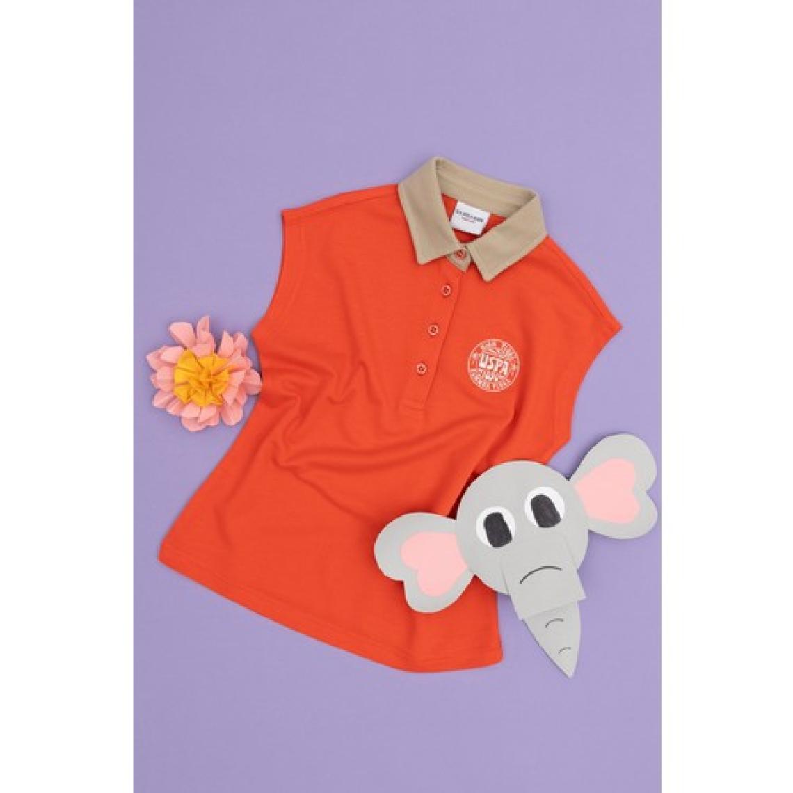 U.S. Polo Assn. Kız Çocuk Nar Çiçeği Tişört 50288435-VR239