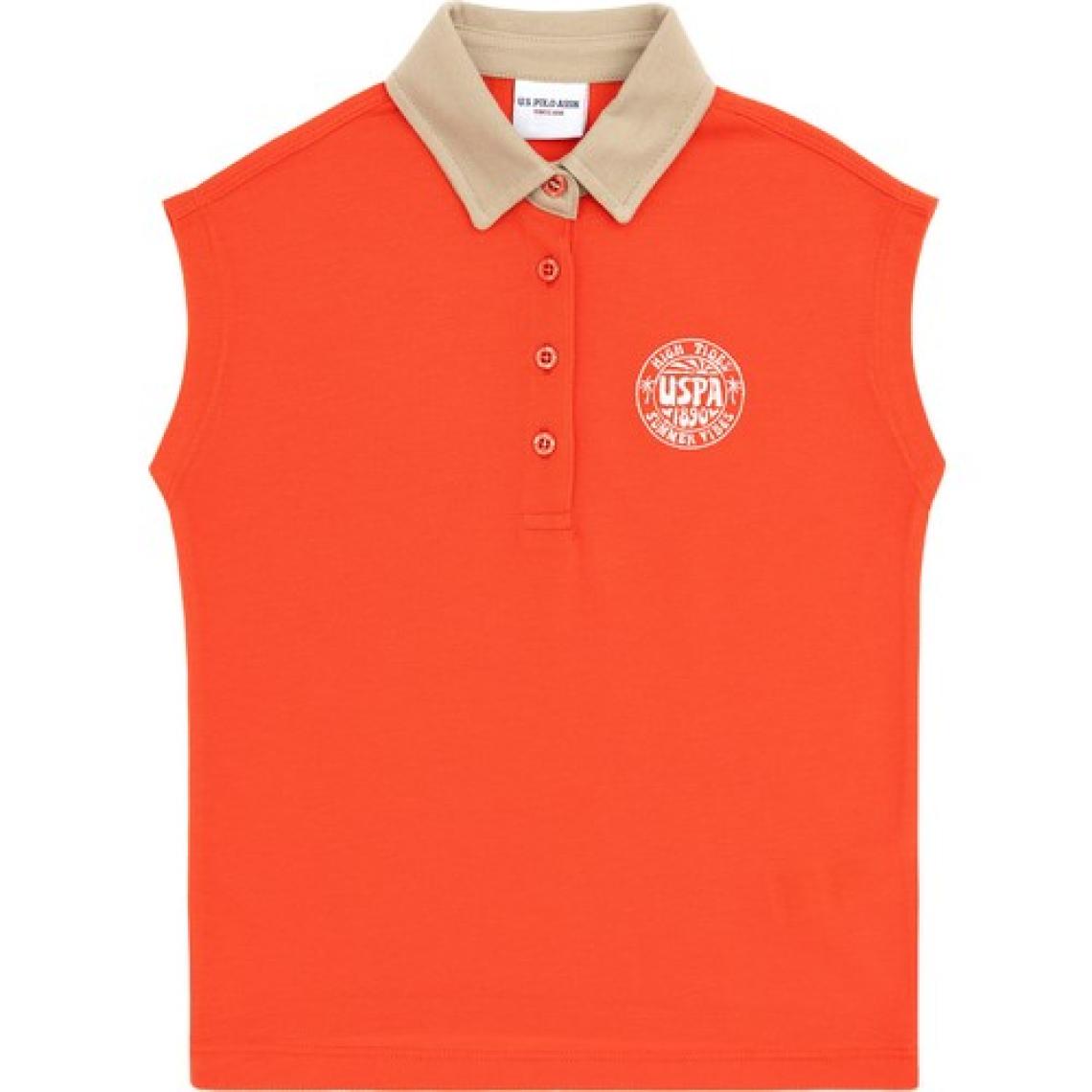 U.S. Polo Assn. Kız Çocuk Nar Çiçeği Tişört 50288435-VR239