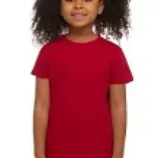 Kırmızı Basic Unisex Çocuk Sıfır Yaka Kısa Kollu Tişört