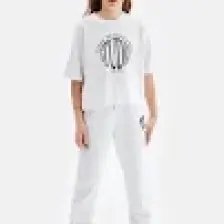 Tyess Kız Çocuk Beyaz Tshirt 23PSSTJ4508