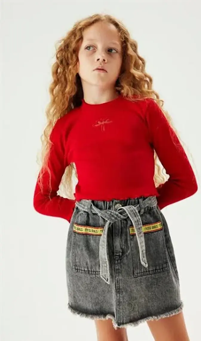 Tyess Kız Çocuk Kırmızı T-Shirt 23FW0TJ4513