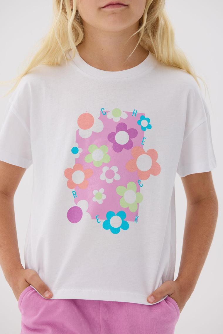Tyess Bg Store Kız Çocuk Beyaz T-Shirt