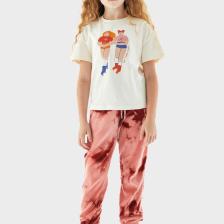 Tyess Bg Store Kız Çocuk Krem T-Shirt 23PFWTJ4509