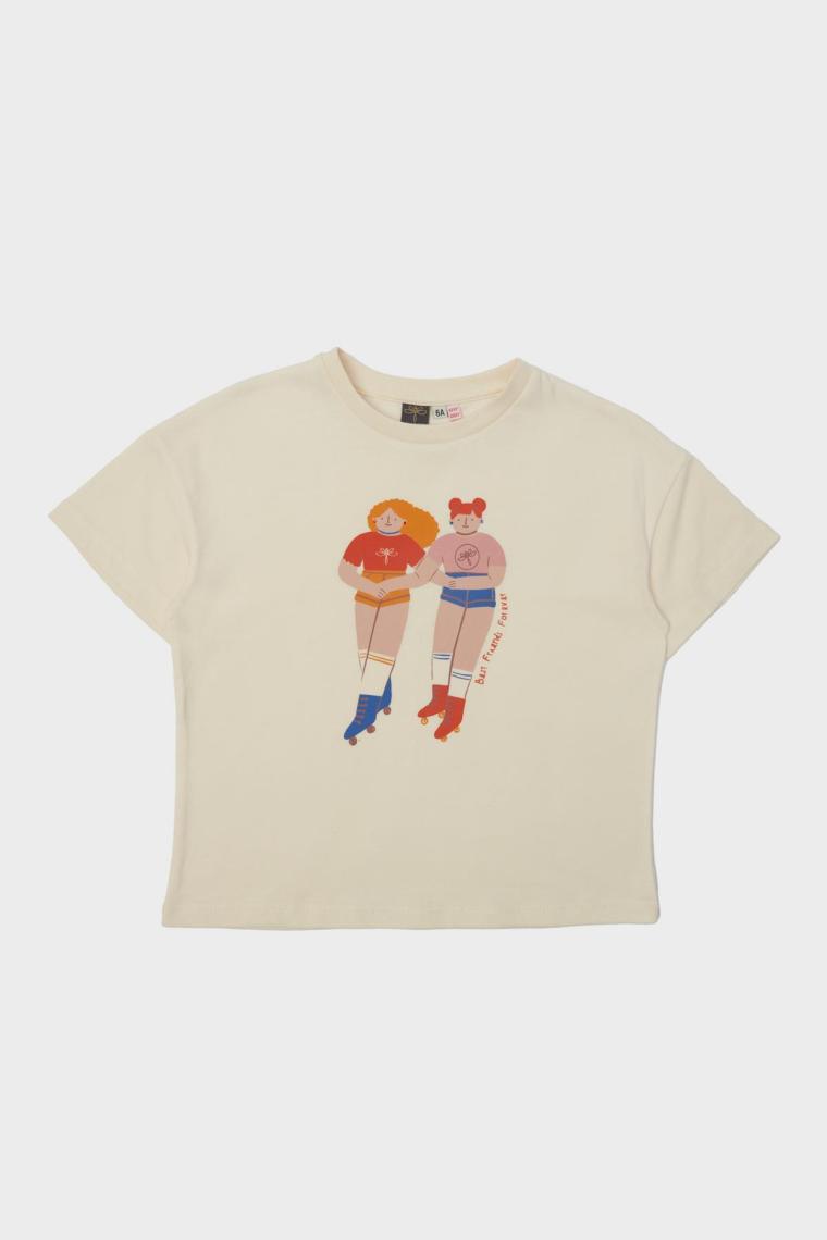 Tyess Bg Store Kız Çocuk Krem T-Shirt 23PFWTJ4509