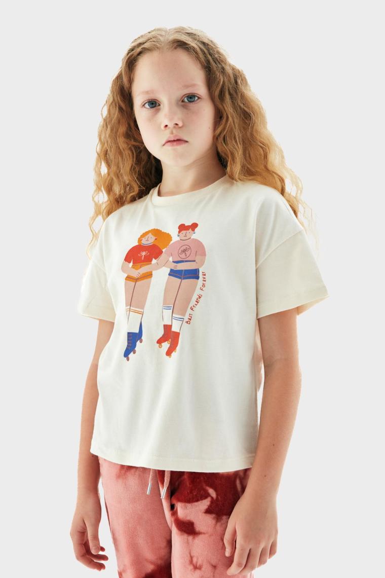 Tyess Bg Store Kız Çocuk Krem T-Shirt 23PFWTJ4509