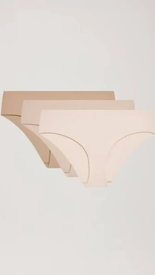 Los Ojos 3 Adet Görünmez Lazer Kesim Klasik Külot Laser Cut Briefs