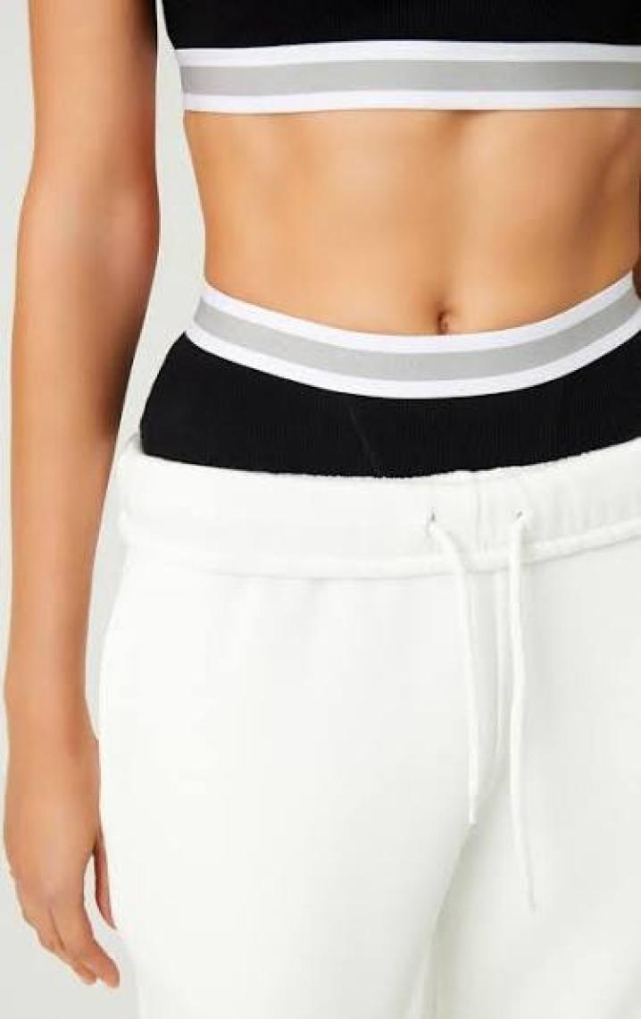 Los Ojos X Melodi Beyaz Pamuklu Fitilli Boxer Külot Waistband Boyshort