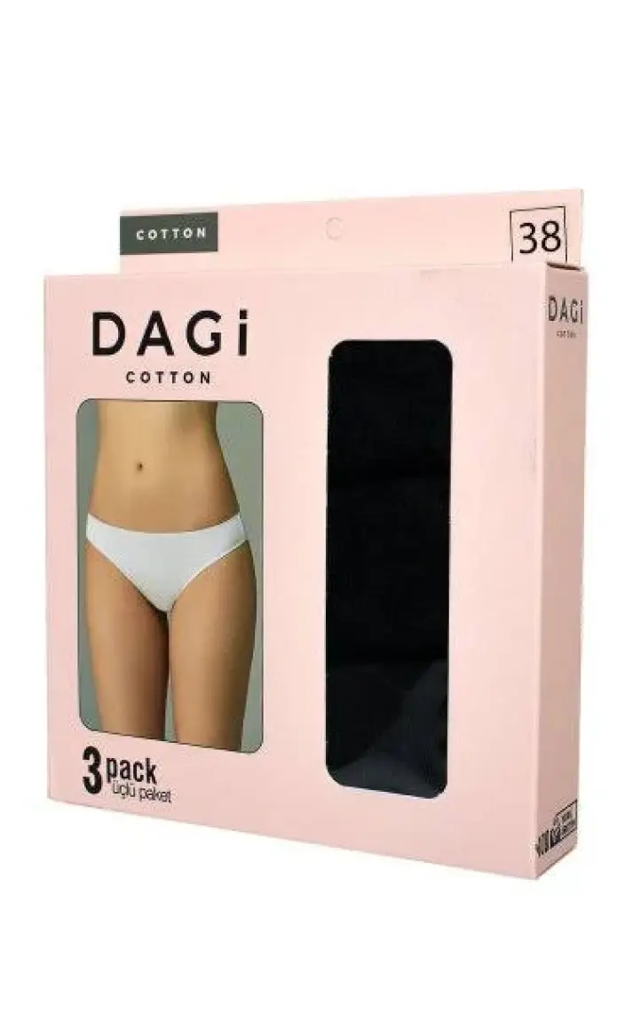 Dagi Kadın 3'Lü Slip Siyah