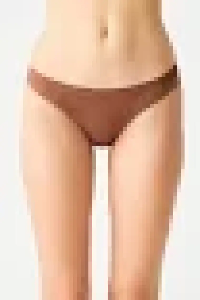 Los Ojos Bej Fitilli Seamless Klasik Külot Ribbed Classic