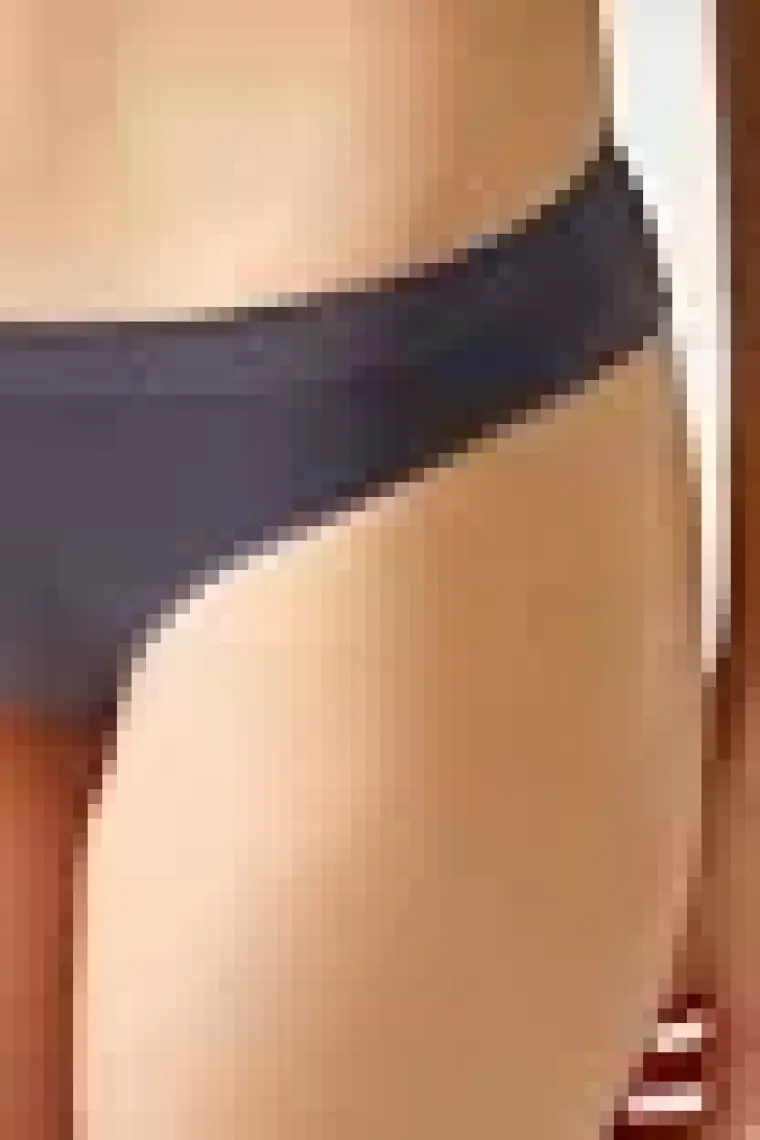 Los Ojos Bej Fitilli Seamless Klasik Külot Ribbed Classic
