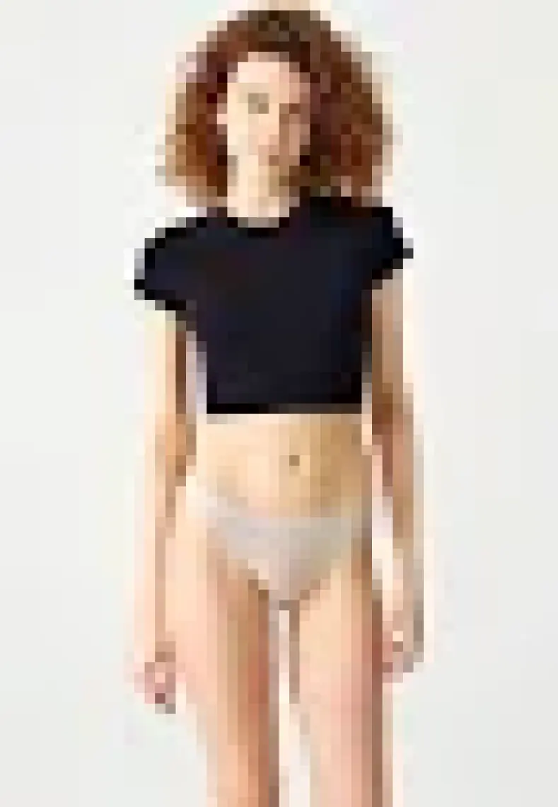 Los Ojos Bej Fitilli Seamless Klasik Külot Ribbed Classic