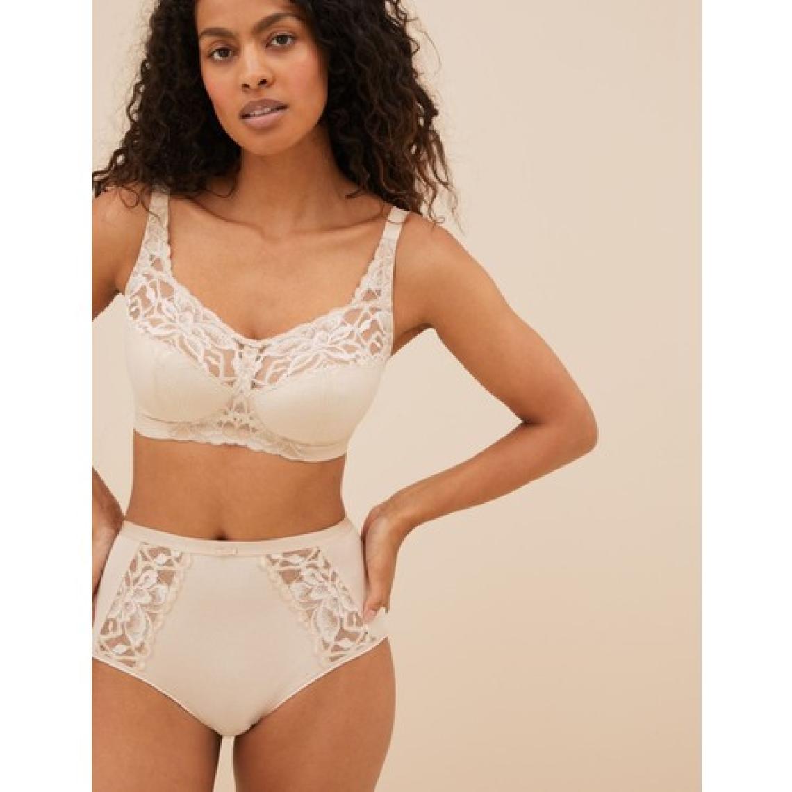 Marks & Spencer 3'lü Dantel Detaylı Full Brief Külot Seti
