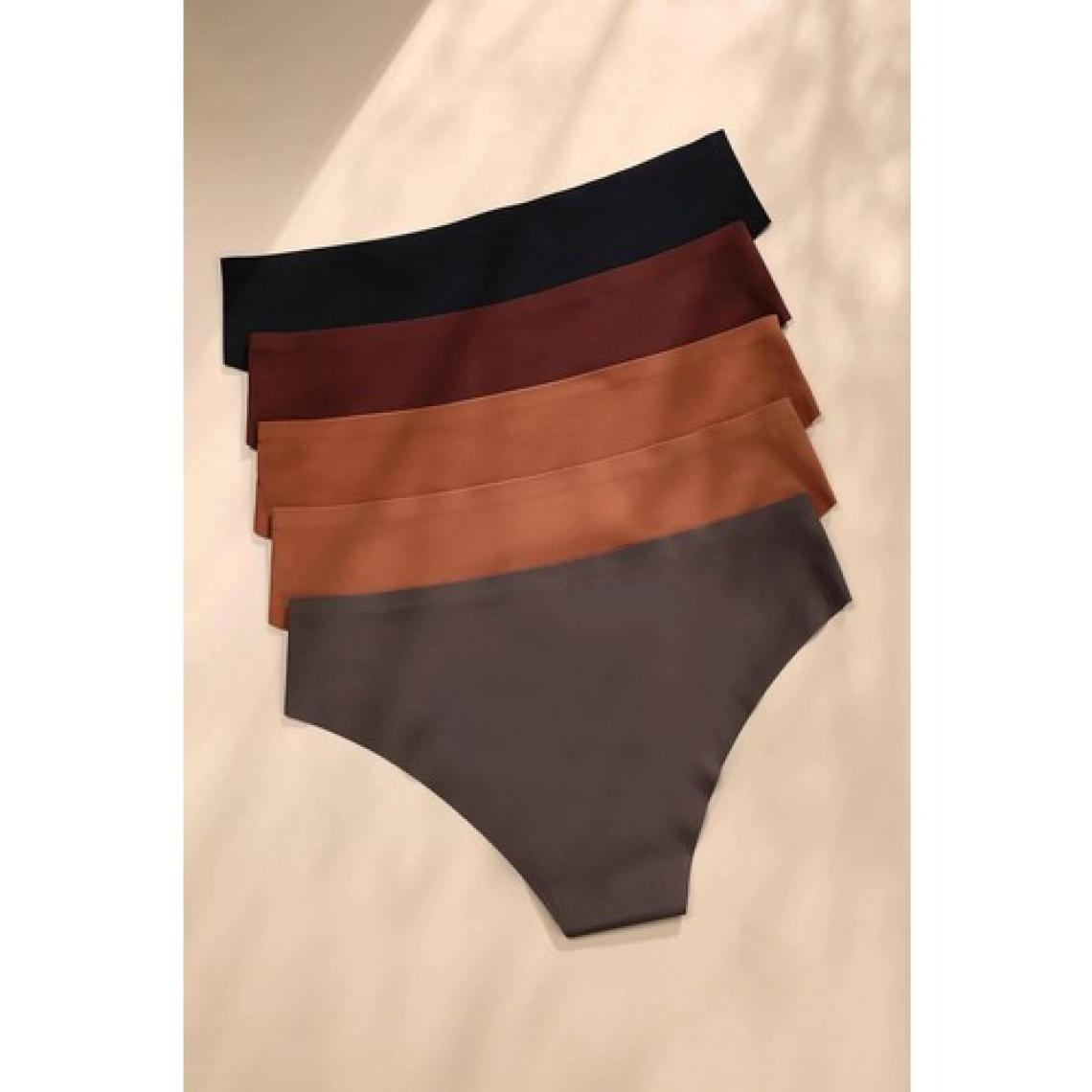 Merry See 5 Li Set Iz Yapmaz Likralı Dikişsiz Lazer Kesim Bikini Slip Külot