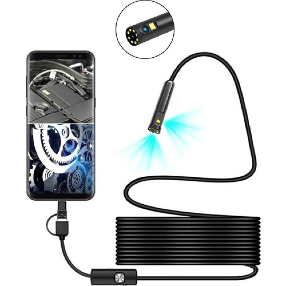 Yoosee 10MT Çift Lens ve Işıklı USB Girişli Çift Kameralı Endeskop  Boroskop Yılan Kamera