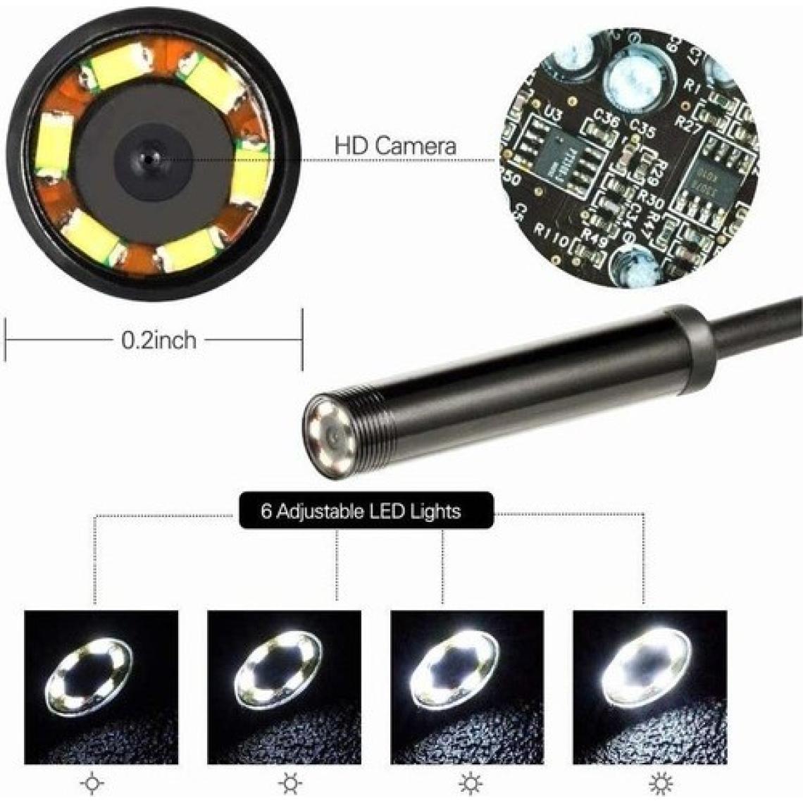 Angel Eye  Su Geçirmez 5 Metre Yılan Kamera Micro USB Type-C USB