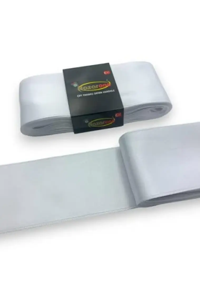 Nazarone Saten Kurdele 6CM-10MT-BEYAZ(101)
