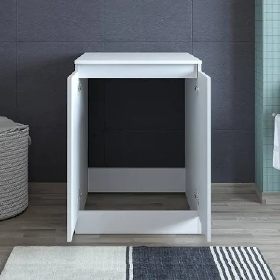 Banos Roomart Cm3 Kapaklı Çamaşır Makinesi Alt Dolabı - Beyaz