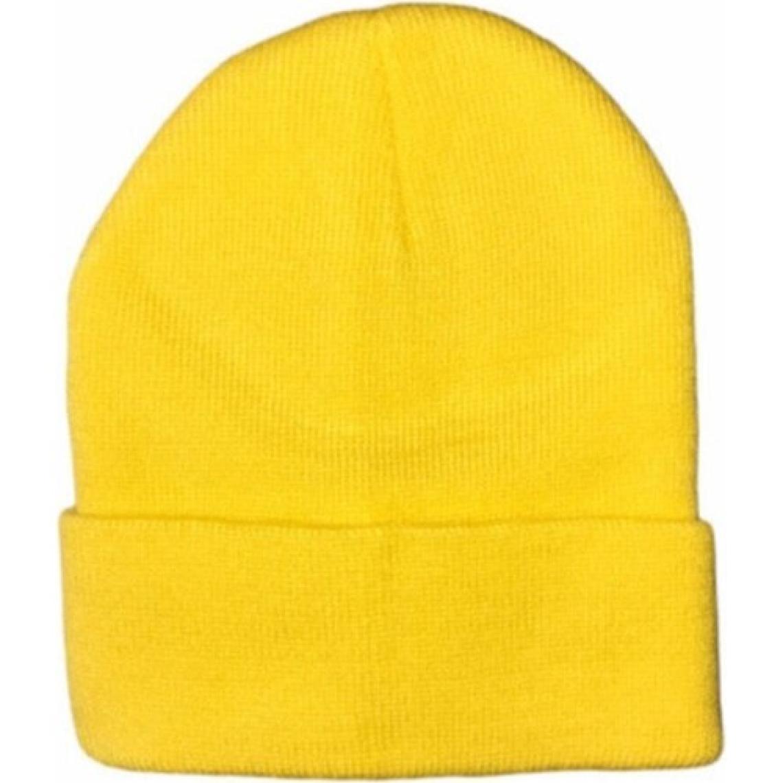 Sarı Basic Bere Düz Bere Unisex
