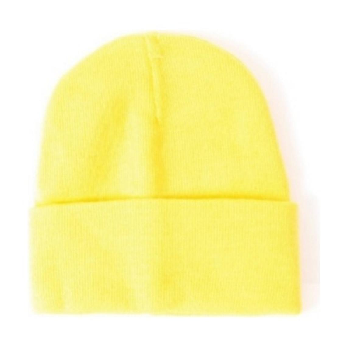 Sarı Basic Bere Düz Bere Unisex