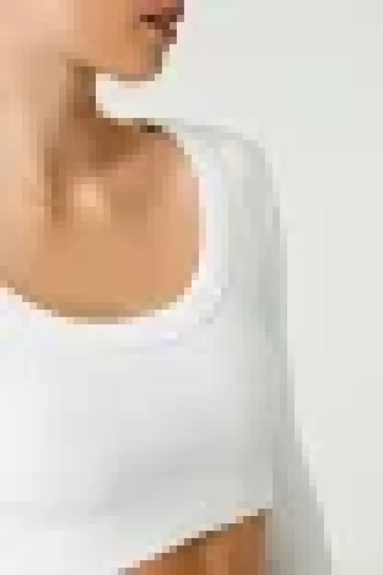 Los Ojos x Melodi Siyah Pamuklu Fitilli Crop Spor Bluz Long Sleeve