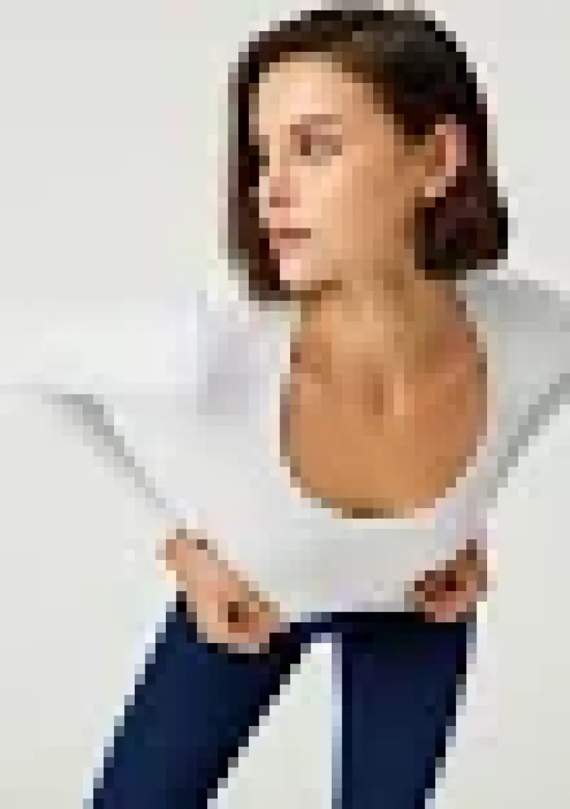 Los Ojos x Melodi Siyah Pamuklu Fitilli Crop Spor Bluz Long Sleeve